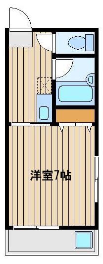 フラット35A(1K/2階)の間取り写真