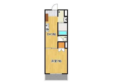 石原マンション エリア446(1DK/3階)の間取り写真