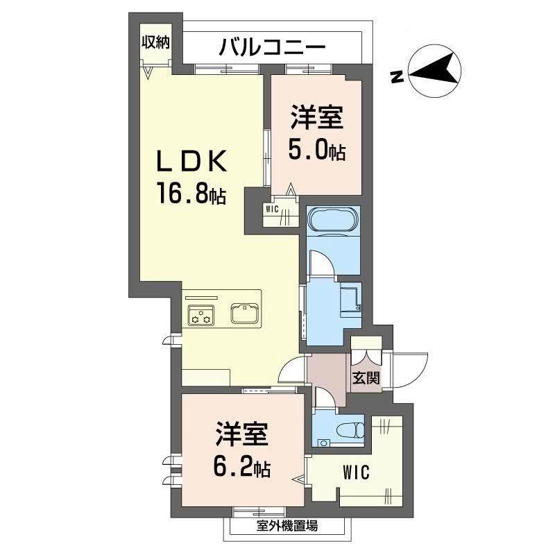 FORENA(2LDK/3階)の間取り写真