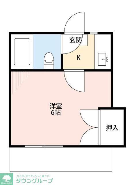 サンライズ京葉(1K/1階)の間取り写真