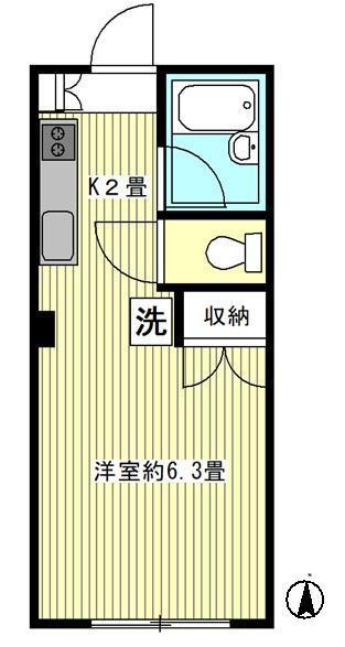 グランシーマ(1K/1階)の間取り写真