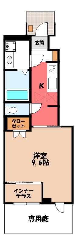 足利市朝倉町アパート(1K/1階)の間取り写真