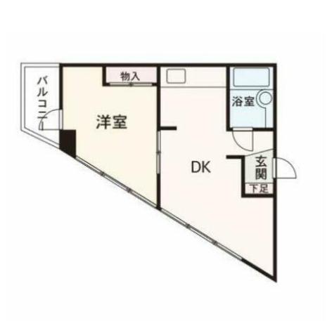 ノダアネックス(1DK/4階)の間取り写真