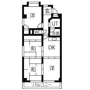オオタ上菅ビル(4DK/1階)の間取り写真