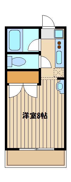 サンハウス(1K/1階)の間取り写真