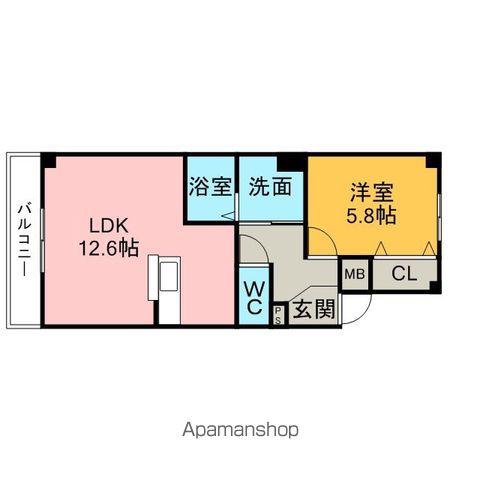 イーストコート(1LDK/1階)の間取り写真