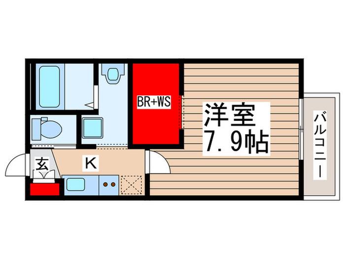 MY STYLE 三郷(1K/3階)の間取り写真