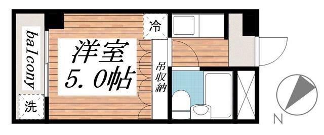 SIRIUS相之川(ワンルーム/2階)の間取り写真