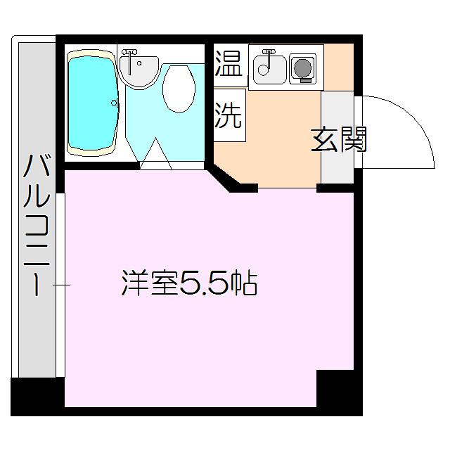 ベルメゾン相川(1K/5階)の間取り写真