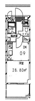 KMリシェス(1DK/2階)の間取り写真