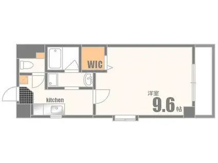 レジデンスTKD(1K/5階)の間取り写真