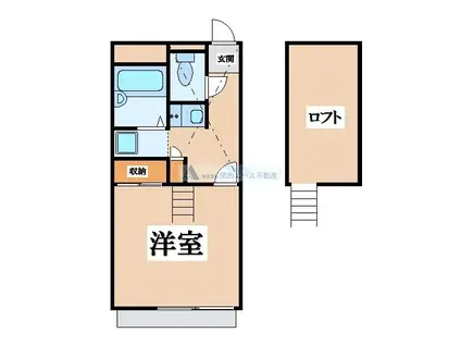 レオパレスヴィラ(1K/3階)の間取り写真