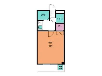 ブァルール江島(1K/2階)の間取り写真