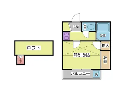ショウコウ鈴蘭台(1K/1階)の間取り写真