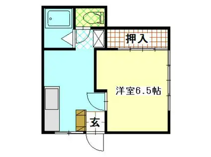 つちやコーポラス(1K/2階)の間取り写真