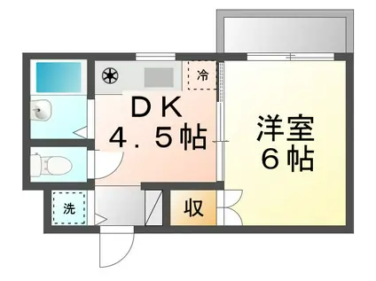 ステラハウス29(1DK/1階)の間取り写真
