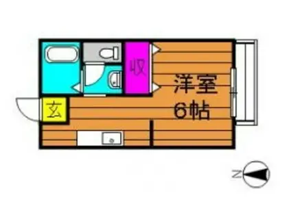 水島臨海鉄道 西富井駅 徒歩14分 2階建 築28年(ワンルーム/2階)の間取り写真