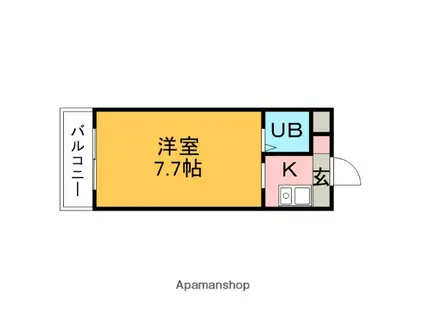 アオヤマハウス(1K/3階)の間取り写真