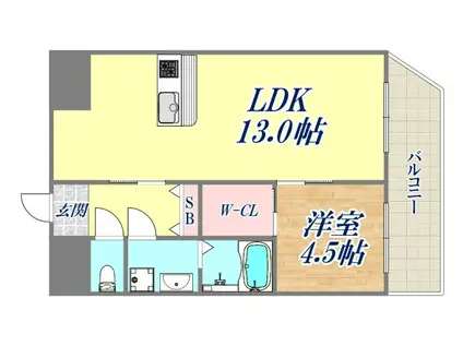 うはらビル(1LDK/4階)の間取り写真