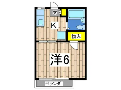 斉藤ハイツ2(1K/2階)の間取り写真