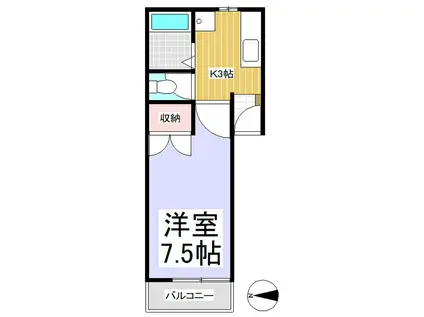 COOP上田(1K/4階)の間取り写真