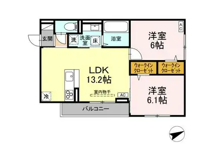 D-RESIDENCE川口A(2LDK/1階)の間取り写真