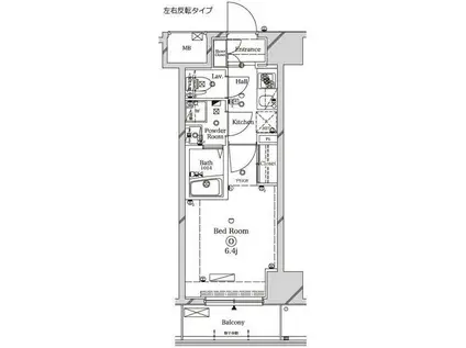 ラフィスタ川崎II(1K/9階)の間取り写真