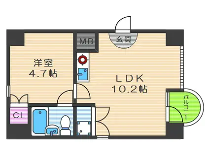 STAY CITY同心(1LDK/4階)の間取り写真