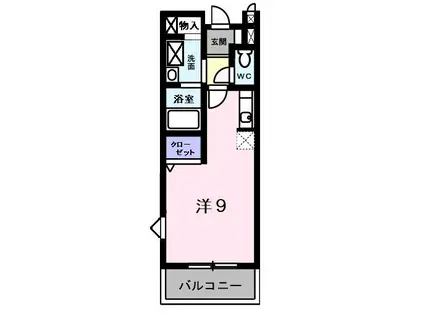 アニメート・セイミヤ(ワンルーム/1階)の間取り写真