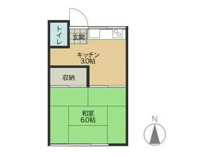 大野荘(1K/1階)の間取り写真