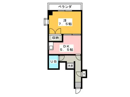 クリオ焼津壱番館(1DK/8階)の間取り写真