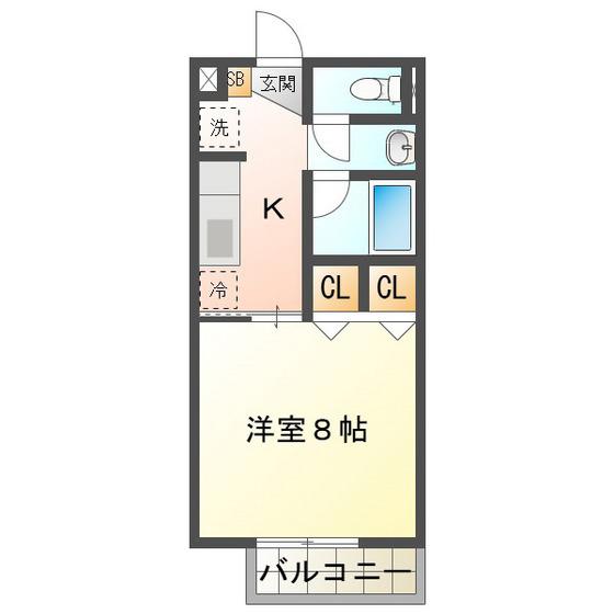 LA BELLE EQUIPE(1K/1階)の間取り写真