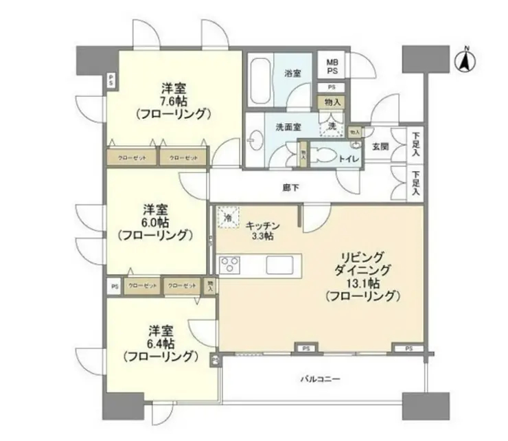 HF白金高輪レジデンス 13階階 間取り