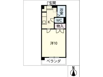 サンライズファミリアII(1K/1階)の間取り写真