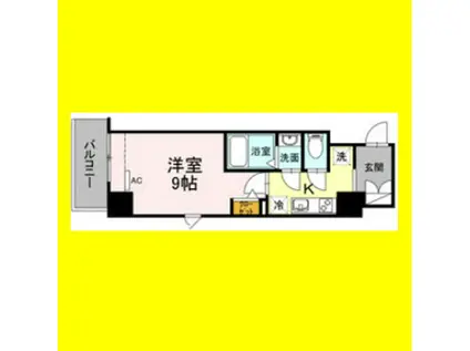 メゾン ド ミュシャ(1K/4階)の間取り写真