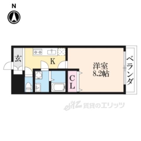 コーポラス無限2(1K/3階)の間取り写真