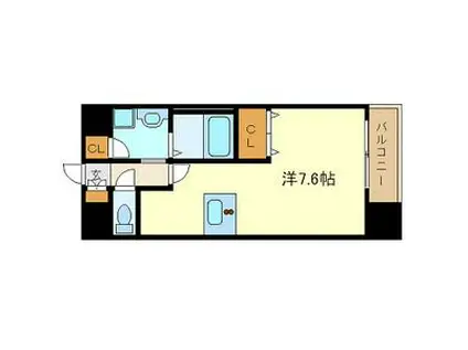 プレサンス名古屋STATIONビーフレックス(1K/2階)の間取り写真