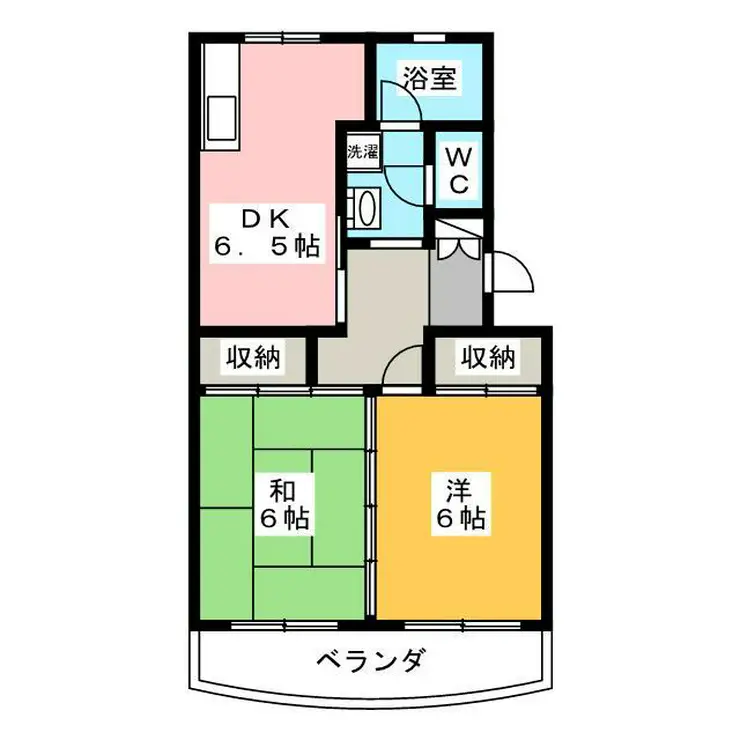 コーポ東伏見台C棟 2階階 間取り