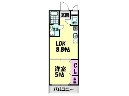 フジパレス和泉中央II番館(1LDK/2階)の間取り写真