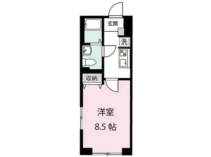 コンポジット三軒茶屋(1K/4階)の間取り写真