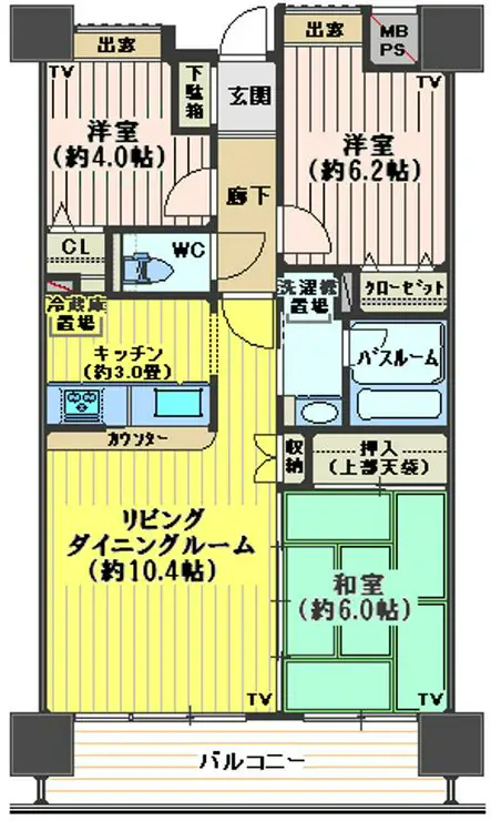 ライオンズマンション川越駅東 12階階 間取り