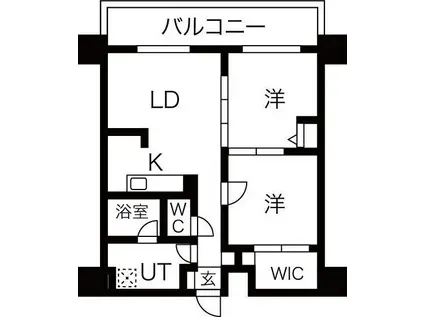 アーバンポイント高崎(2LDK/7階)の間取り写真