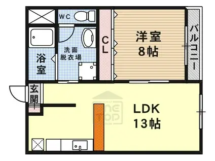 THKマンション(1LDK/7階)の間取り写真