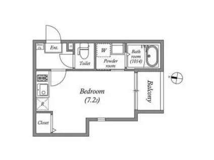 グレイス千里丘(ワンルーム/3階)の間取り写真