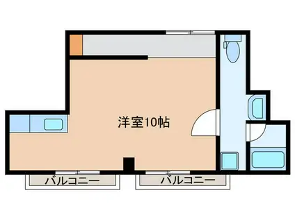 FLEX01(ワンルーム/3階)の間取り写真