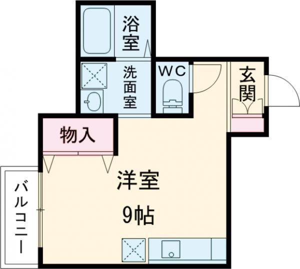 ディアム緑井(ワンルーム/2階)の間取り写真