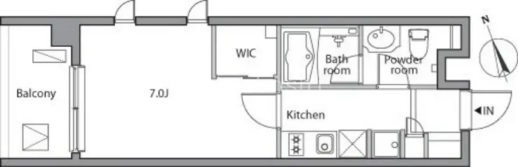 レジディア祐天寺 2階階 間取り