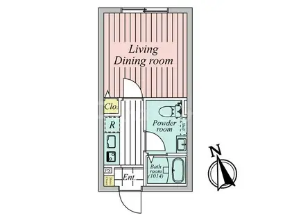 YOLK江古田(1K/2階)の間取り写真