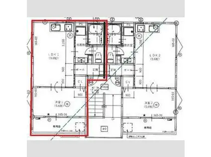 JINパレス井高野(1LDK/2階)の間取り写真
