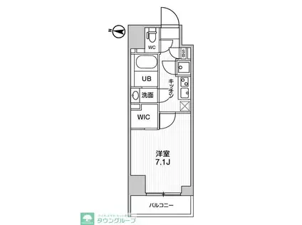 ガリシア森下V(1K/6階)の間取り写真